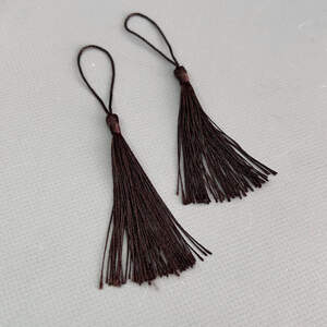 Декоративные кисточки для рукоделия 13 см - темный коричневый