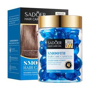 Капсулы для разглаживания волос Sadoer с аргановым и оливковым маслами, 30шт1 мл