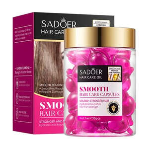 Капсулы для разглаживания волос Sadoer с аргановым маслом и жожоба, 30шт1 мл Капсулы для разглаживания волос Sadoer с аргановым маслом и жожоба, 30шт1 мл