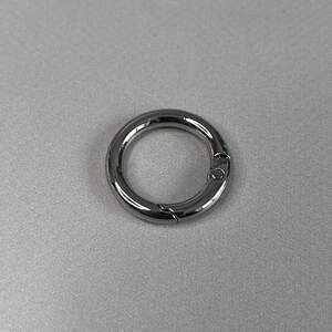 Карабин-кольцо для сумки 15 мм, никель - 2,5 см