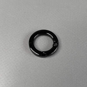 Карабин-кольцо для сумки 15 мм, темный никель - 2,5 см Карабин-кольцо для сумки 15 мм, темный никель - 2,5 см