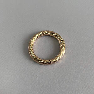 Карабин-кольцо для сумки 25 мм, золото - 3,5 см