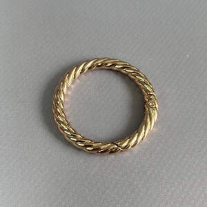 Карабин-кольцо для сумки 30 мм, золото - 4 см