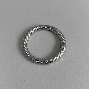 Карабин-кольцо для сумки 30 мм, никель - 4 см