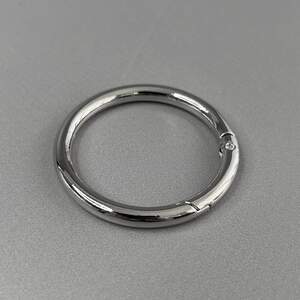 Карабин-кольцо для сумки 38 мм, никель - 4,5 см