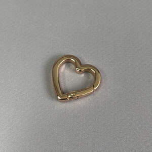 Карабин-сердце для сумки 25 мм, золото