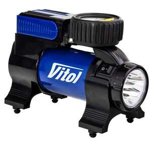 Компрессор ViTOL K-22 100psi/14Amp/37л/Фонарь/Автостоп/прикуриватель Компрессор ViTOL K-22 100psi/14Amp/37л/Фонарь/Автостоп/прикуриватель
