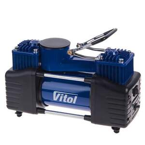 Компрессор ViTOL K-72 150psi/25Amp /90л/2 цилиндра/шланг 5,0м/клеммы Компрессор ViTOL K-72 150psi/25Amp /90л/2 цилиндра/шланг 5,0м/клеммы