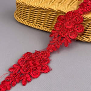 Кружево макраме Sindtex 6 см - красный