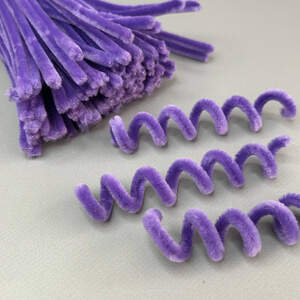 Пушистая проволока (синель) 30см - фиолетовый светлый