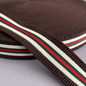 Резинка поясная декоративная 5 см шоколадная