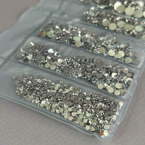 Набор страз для дизайна и декора холодной фиксации -1000 шт кристалл