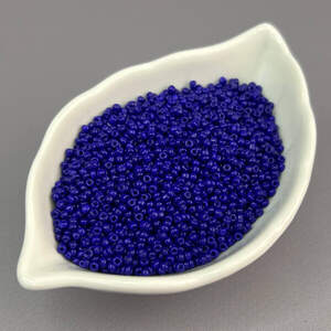 #12/0 Бисер китайский мелкий, 450 г - кобальт матовый (ТТ-40)