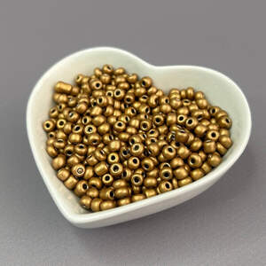 #6/0 Бисер китайский крупный, 450 г - бронзаовый матовый (ТТ-203)