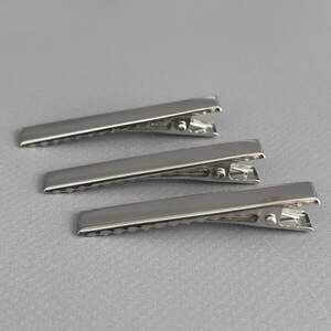 (10 шт) Заколка-заготовка уточка плоская 5,6 см