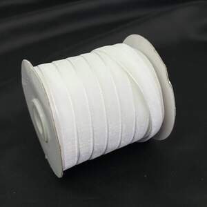 Бархатная лента декоративная 1 см 20 м - белый