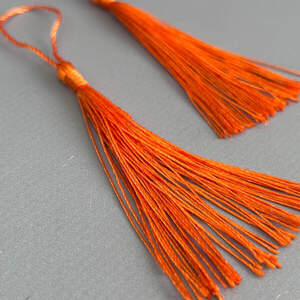 Декоративные кисточки для рукоделия 13 см - оранжевый