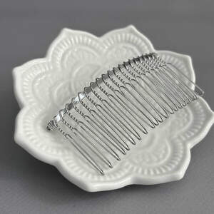 Заготовка-гребень 20 зубчиков 7,5х3,8 см - серебро