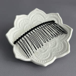 Заготовка-гребень 20 зубчиков 7,5х3,8 см - черный