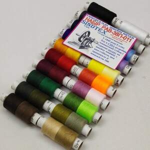 Набор ниток Sindtex-011 40/2 100 полиэстер 180м (уп 20шт на 38 цветов) Набор ниток Sindtex-011 40/2 100 полиэстер 180м (уп 20шт на 38 цветов)