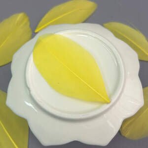 Перья гусиные для рукоделия 5-7 см, 50шт - желтый