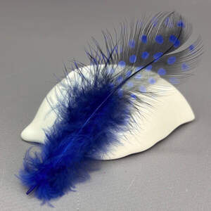 Перья куриные для рукоделия 5-10 см, 50шт - электрик