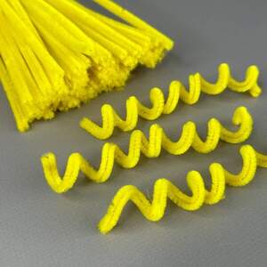 Пушистая проволока (синель) 30см - желтый яркий Пушистая проволока (синель) 30см - желтый яркий