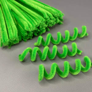 Пушистая проволока (синель) 30см - салатовый темный Пушистая проволока (синель) 30см - салатовый темный