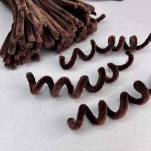 Пушистая проволока (синель) 30см - шоколадный