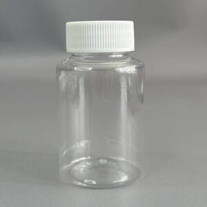 Флакон пластиковый с крышкой Ø49 мм, h -86 мм, объем - 100 мл - прозрачный Флакон пластиковый с крышкой Ø49 мм, h -86 мм, объем - 100 мл - прозрачный