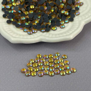 10г- Термоклеевые стразы (dmc Китай) SS16 (4мм) - Crystal желтый AB