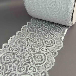 Кружево стрейч 18см Моника - белоснежное