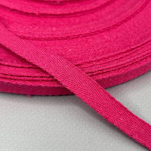 Малиновая киперная лента 1 см (киперная тесьма 10мм) хлопчатобуажная