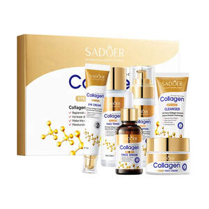 Подарочный набор антивозрастной косметики для лица 6в1 Sadoer с коллагеном