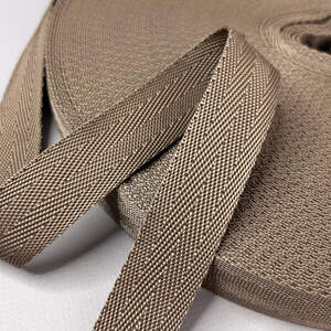 Стропа сумочная-ременная Елочка, 2,5 см средняя жесткость - кайот