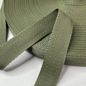 Стропа сумочная-ременная Елочка, 2,5 см средняя жесткость - хаки