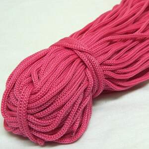 Шнур 5мм текстильный полиамидный, розовый (90м)