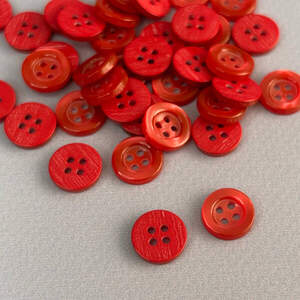 10 шт. - Пуговицы рубашечные Ø-11мм - красный темный 10 шт. - Пуговицы рубашечные Ø-11мм - красный темный