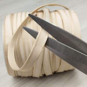 Плотная туннельная лента Ø 1см, бежевая