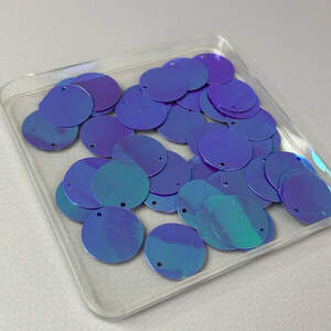 Ø19мм Пайетка монетка хамелеон 5г - синий с переливом