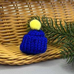 Мини шапочка 35х55мм, вязаные шапочки - электрик