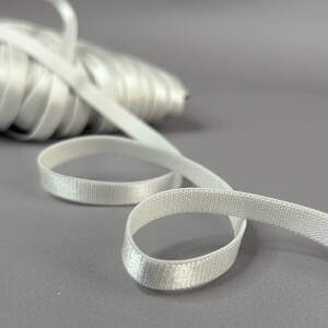 Резинка для бретель 8 мм плоская - холодный белый