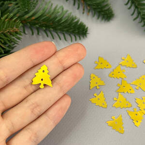 15х16мм Пайетка елочка 5г - золото 15х16мм Пайетка елочка 5г - золото