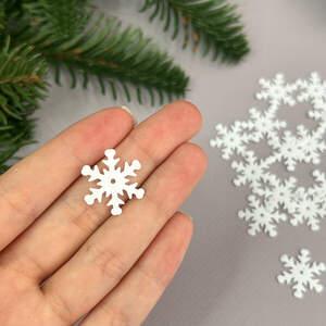 20мм Пайетка снежинка 5г - белый 20мм Пайетка снежинка 5г - белый