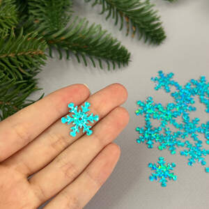 20мм Пайетка снежинка 5г - голубой голограмма 20мм Пайетка снежинка 5г - голубой голограмма