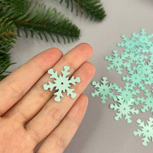 25мм Пайетка снежинка 5г - светлое серебро 25мм Пайетка снежинка 5г - светлое серебро