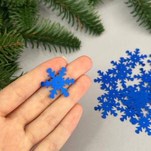 25мм Пайетка снежинка 5г - электрик 25мм Пайетка снежинка 5г - электрик