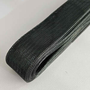 4см Регилин (кринолин) жесткий, крупная сетка - черный 4см Регилин (кринолин) жесткий, крупная сетка - черный