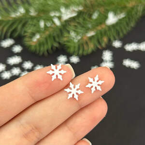 9мм Пайетка снежинка 5г - белая 9мм Пайетка снежинка 5г - белая