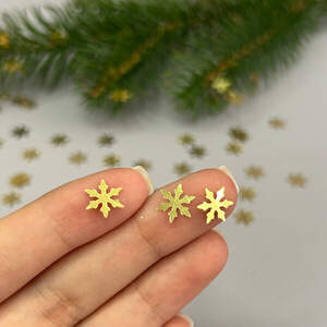 9мм Пайетка снежинка 5г - золото 9мм Пайетка снежинка 5г - золото